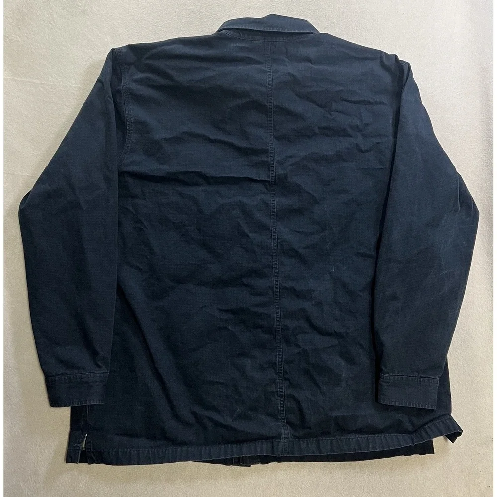 Carhartt Shirt Jacket Mens 3XL Tall Ripstop Flannel Lined Snap Navy 104146 412
